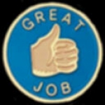 THUMBS UP PIN GREAT JOB PIN